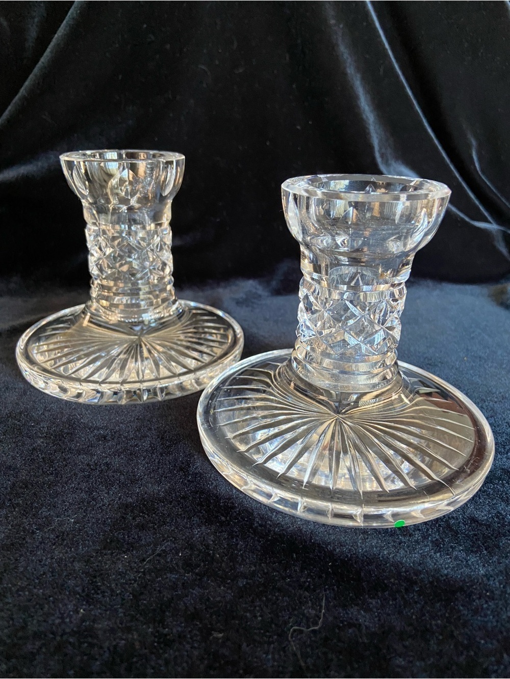 Gorgeous Waterford Crystal 4 inch Lismore Candlesticks READ